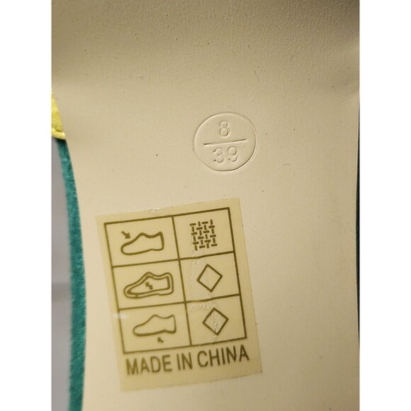 Unique Vintage Rainbow Suede Peep Toe Platforms Size EU39 US8 - Picture 6 of 8